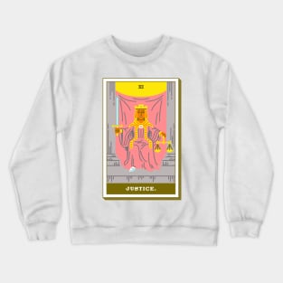 XI - Justice - Tarot Card Crewneck Sweatshirt